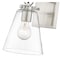 Z-Lite Harper 1 Light Wall Sconce, Brushed Nickel & Clear 483-1S-BN - alternate 2